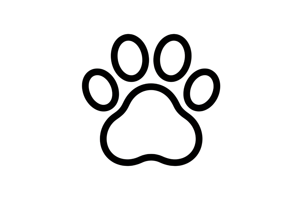 no words just the paw bold outlined
